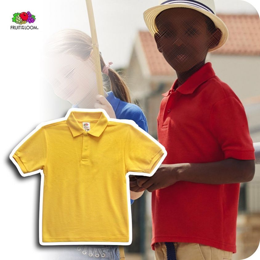 polo a manica corta personalizzabile per bambini